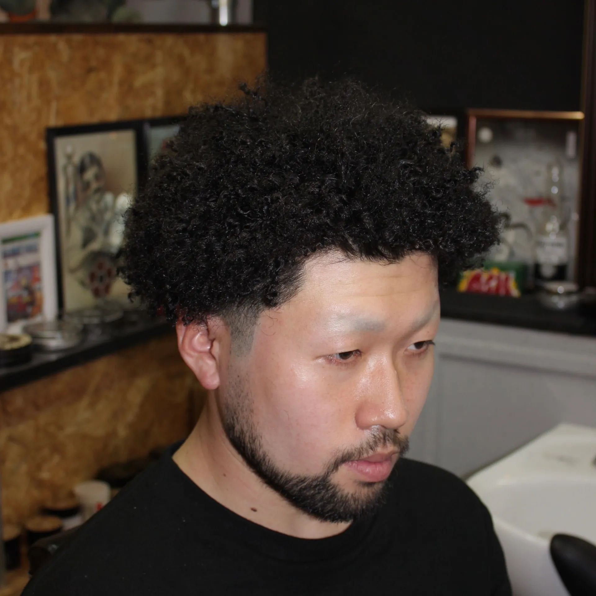 アフロ×スキンフェード