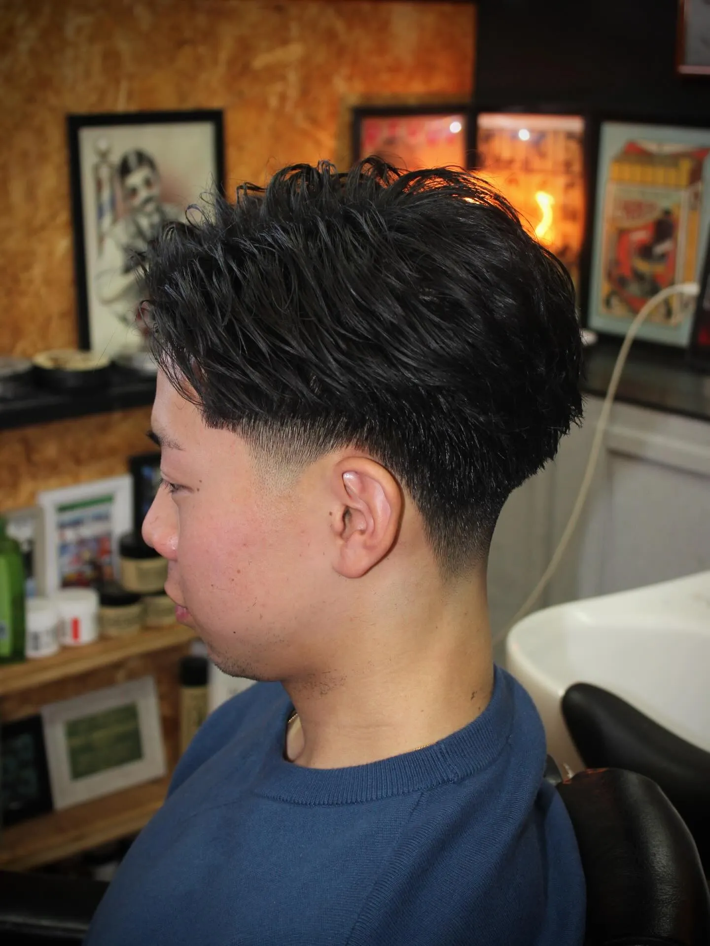 テーパーフェードショート